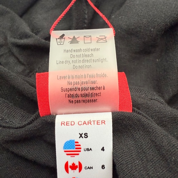 Red Carter Womens Cotton Open Side Coverup Slub Dress Coverup X-Small NWT Black - Picture 8 of 9